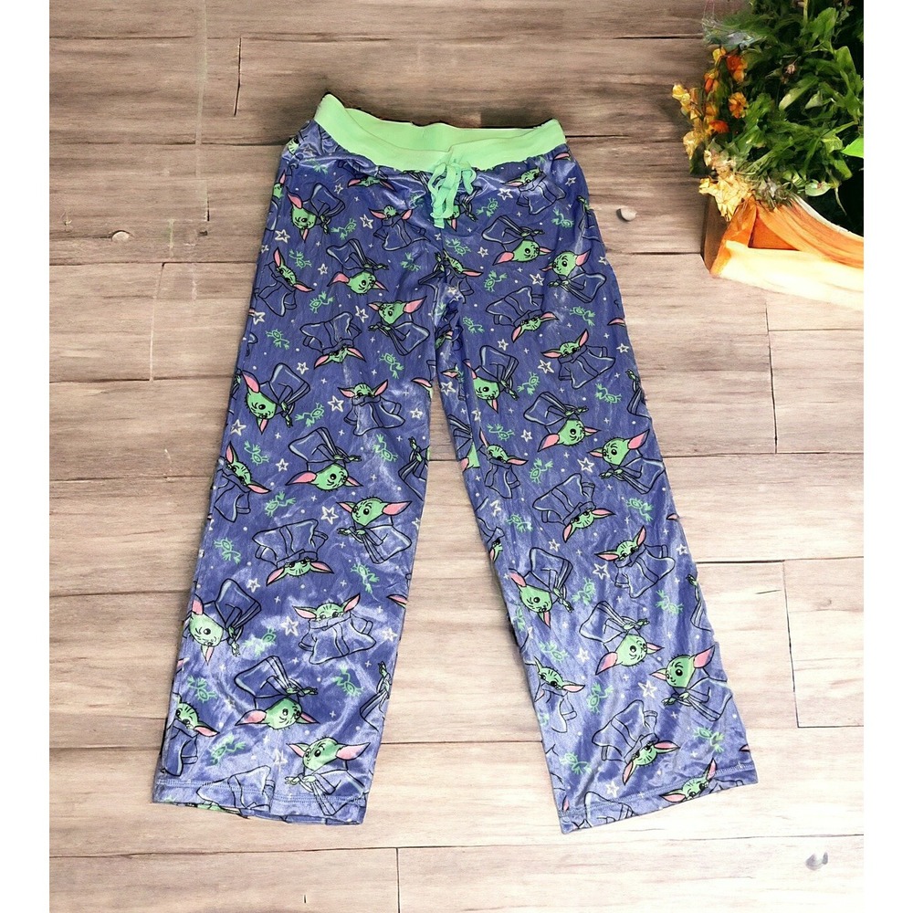 NWT Star Wars Grogu Baby Yoda Size XL Pajama lounge Pants Purple Mandalorian